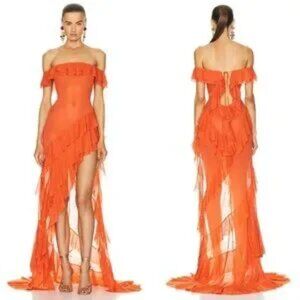 Helsa The Thea Gown in Orange Size Medium NEW! New with tags!